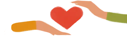 Two hands around hear